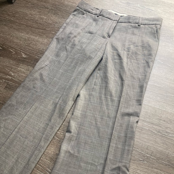 Theory Plaid Dress Pants Wool Blend Size 8 - Picture 3 of 5